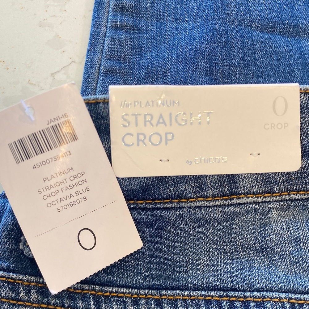 Chico's Platinum Straight Crop Jeans in Blue - Picture 7 of 7